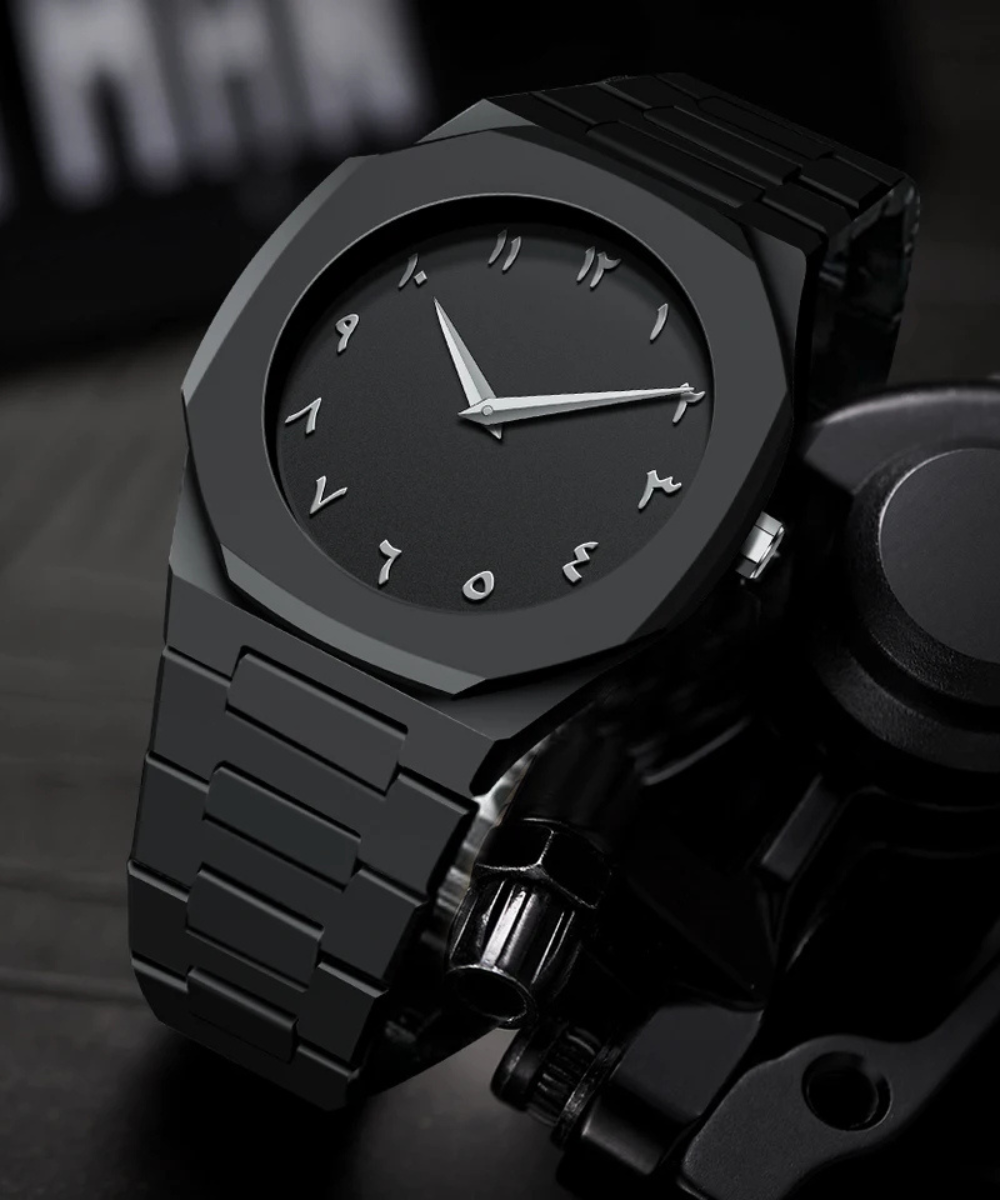 Calvaro BLACK Nuit Arabic Watch