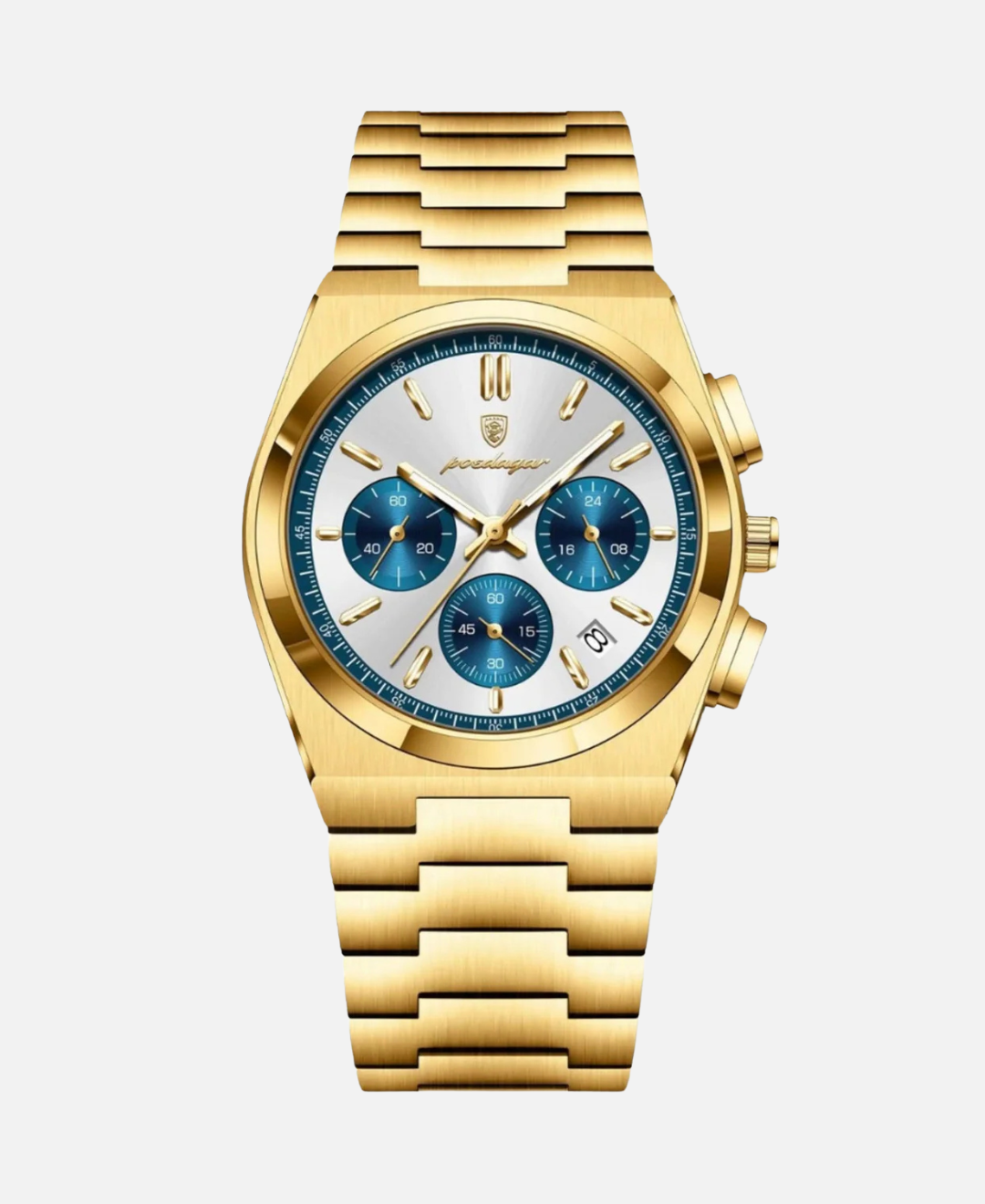 Calvaro Chronograph Quartz Watch-Watches-Calvaro-Gold/ White-ByCalvaro