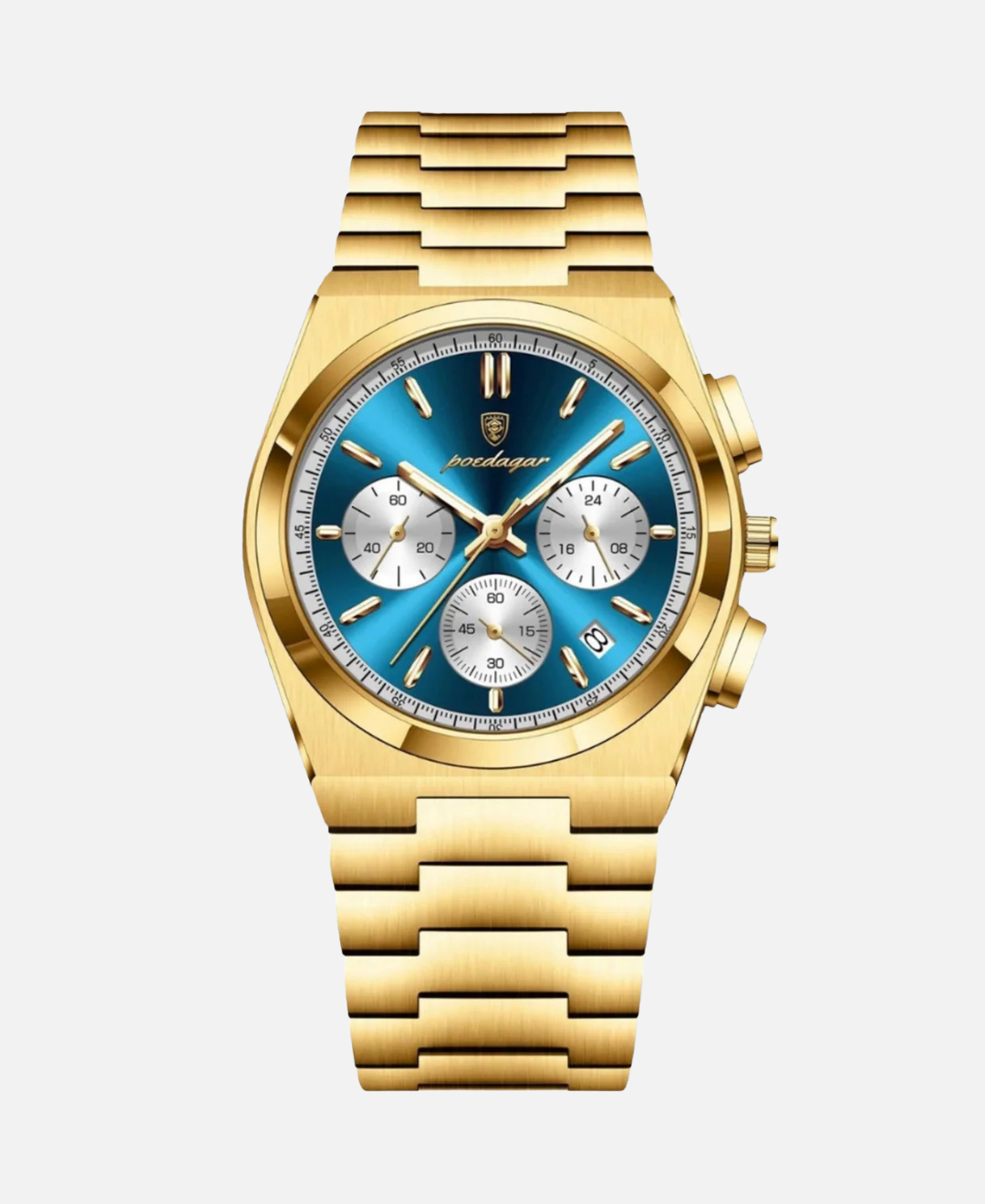 Calvaro Chronograph Quartz Watch-Watches-Calvaro-Gold/ Blue-ByCalvaro