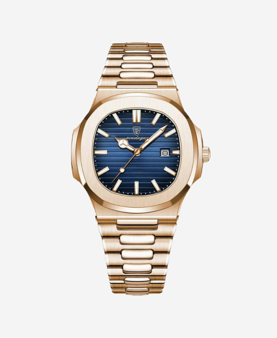 Calvaro Gold Luminous Quartz Watch-Watches-Calvaro-Blue-ByCalvaro