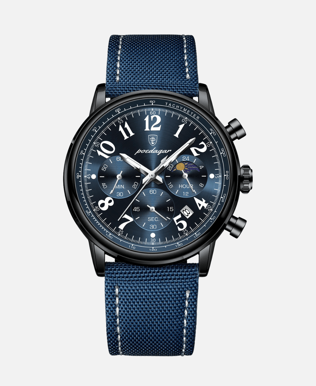 Calvaro Analog Chronograph Quartz Watch-Watches-Calvaro-Blue-ByCalvaro