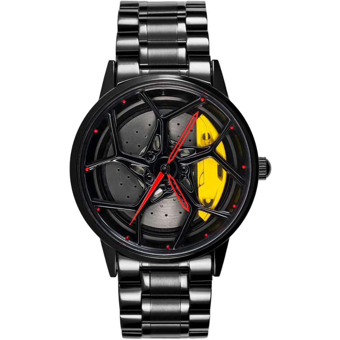Calvaro RS Car Rim Watch-Watches-Calvaro-Yellow-ByCalvaro