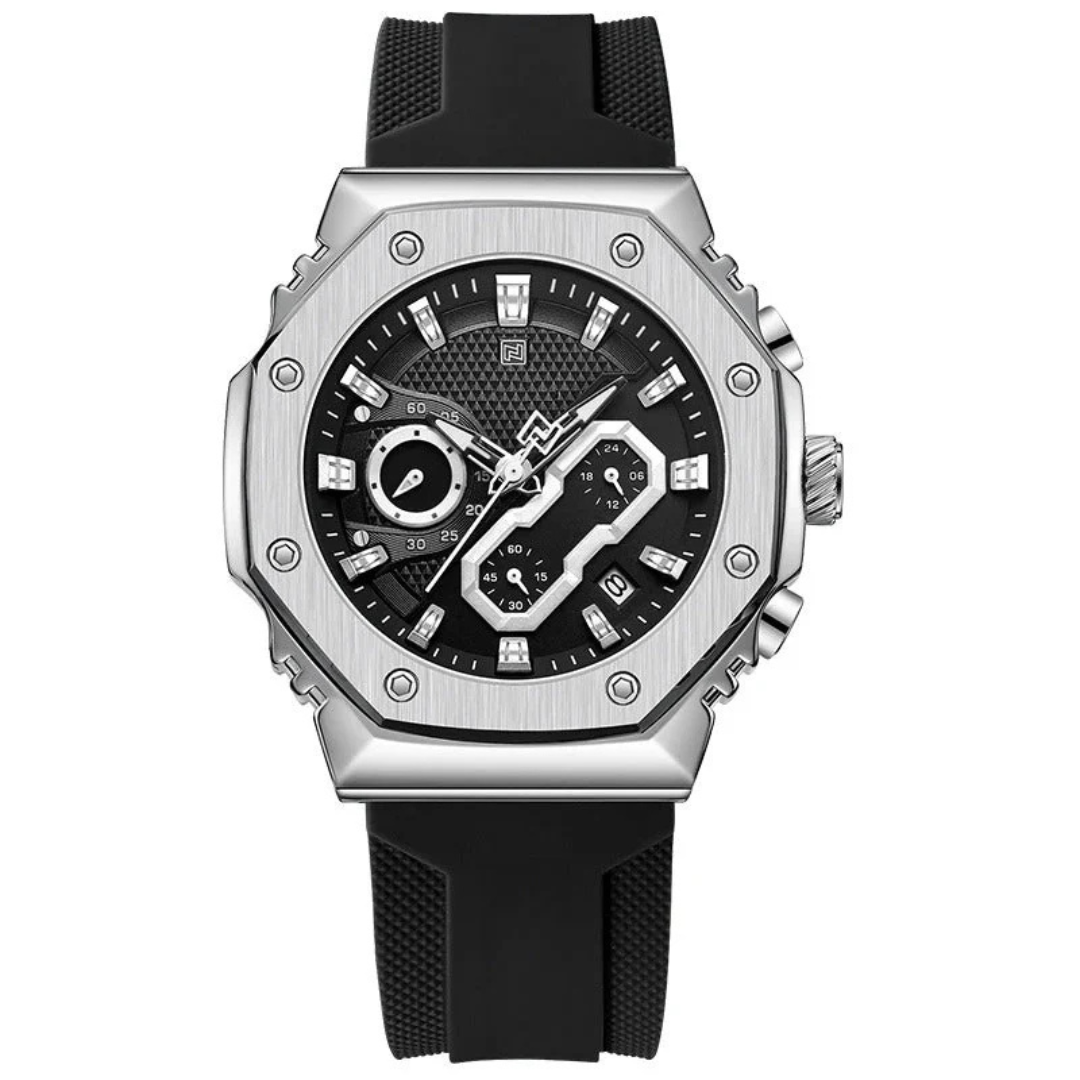 Calvaro Sport Quartz Chronograph Watch-Watches-Calvaro-Silver-ByCalvaro