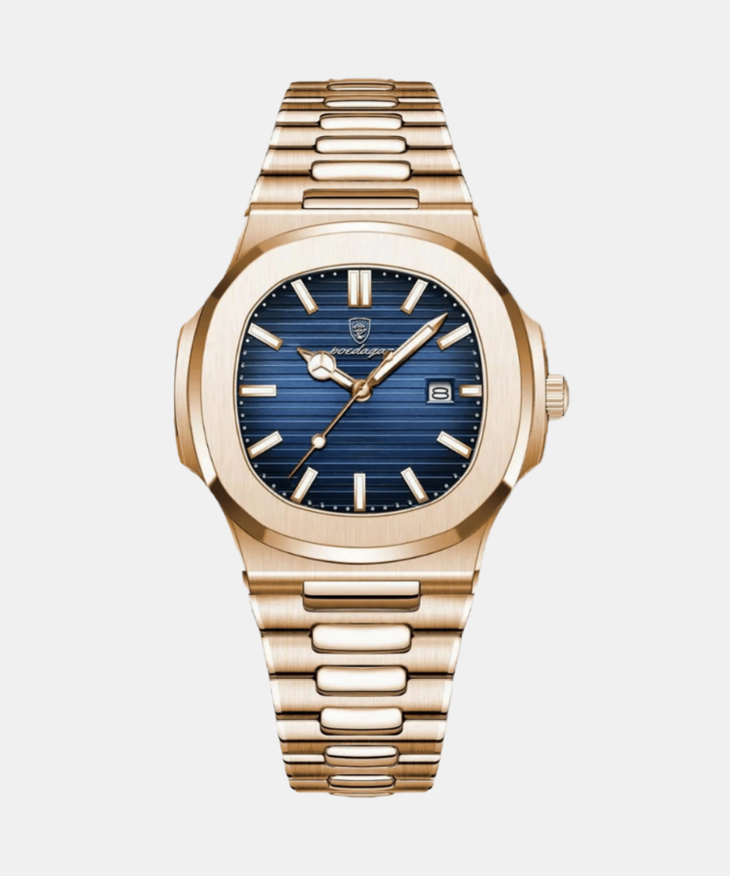Calvaro Waterproof Luminous Quartz-Watches-Calvaro-Gold/ Blue-ByCalvaro