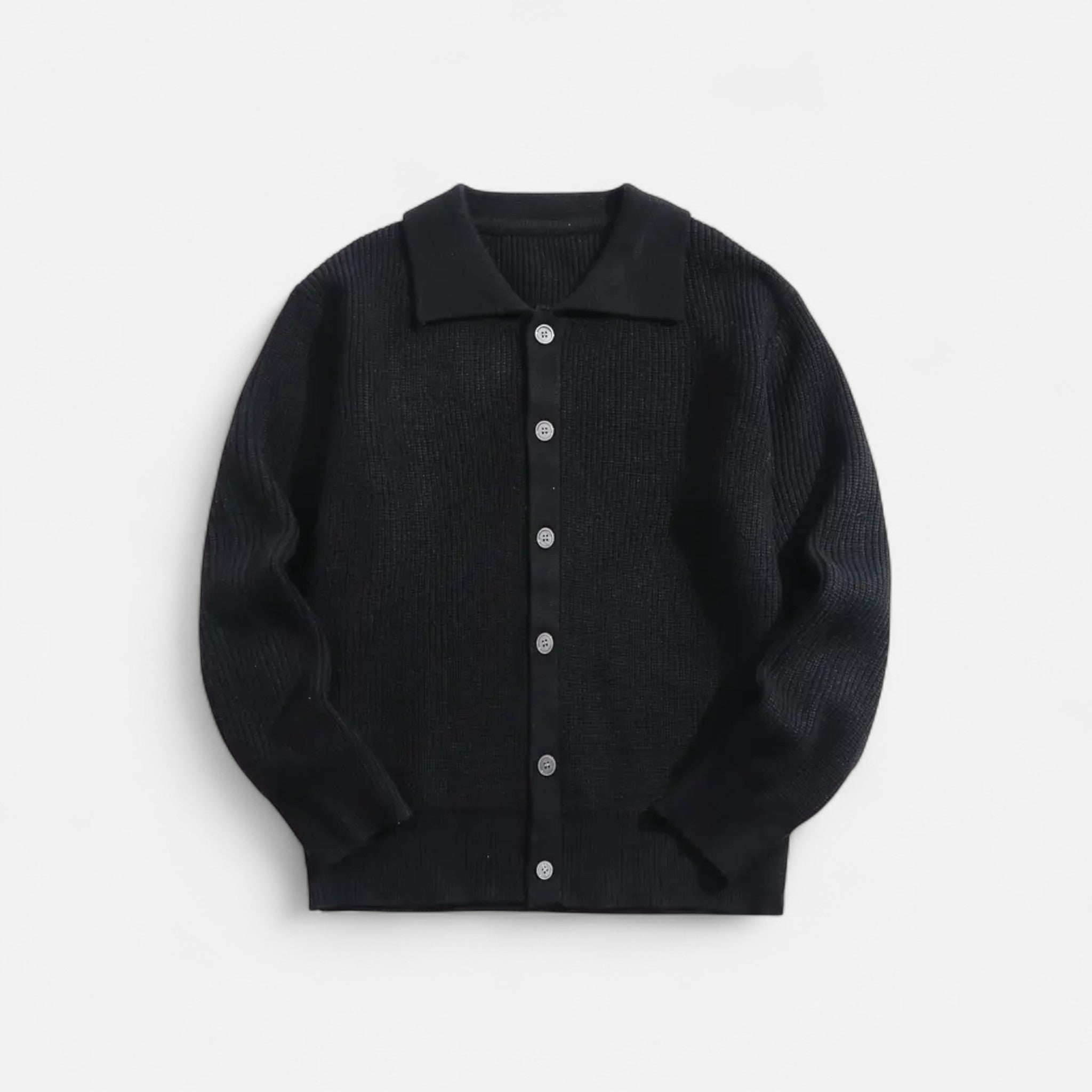 Men’s Academic Knit Cardigan Lapel Collar-Cardigan-Calvaro-ByCalvaro