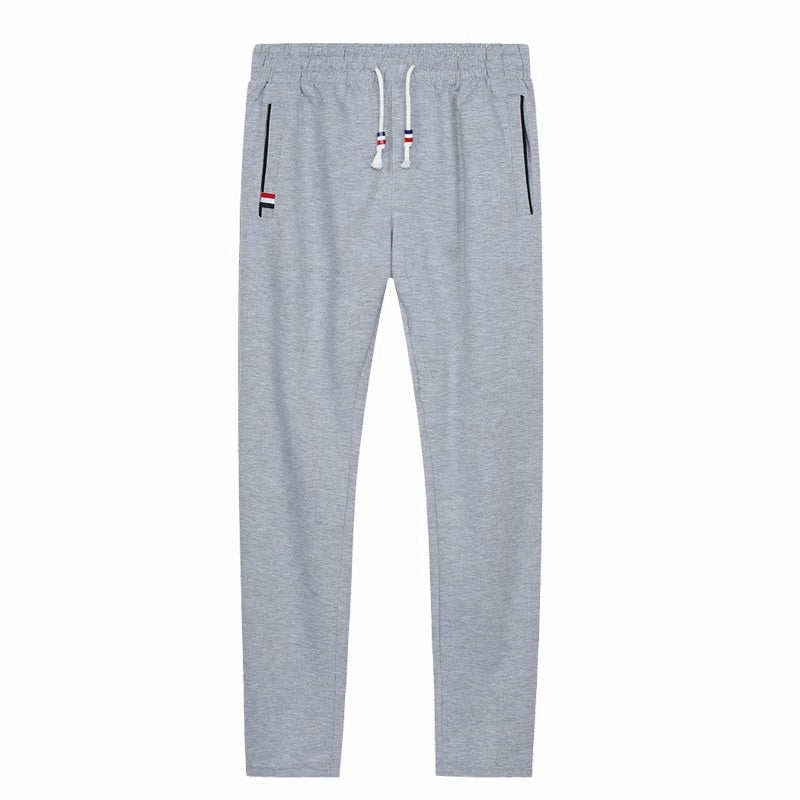 Men's Athletic Drawstring Pants-Pants-Calvaro-Light Grey-S-ByCalvaro