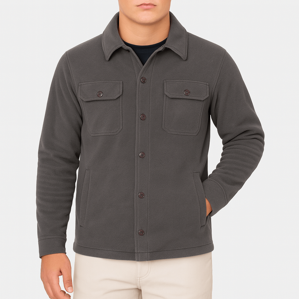 Men’s Button Down Jacket Tailored Fit-Men's Jackets-Calvaro-ByCalvaro