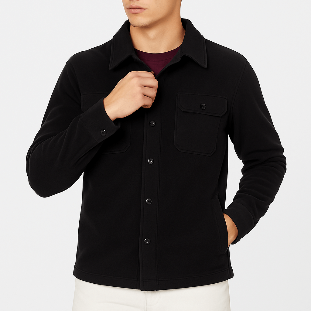 Men’s Button Down Jacket Tailored Fit-Men's Jackets-Calvaro-ByCalvaro