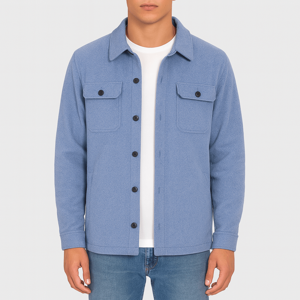 Men’s Button Down Jacket Tailored Fit-Men's Jackets-Calvaro-ByCalvaro