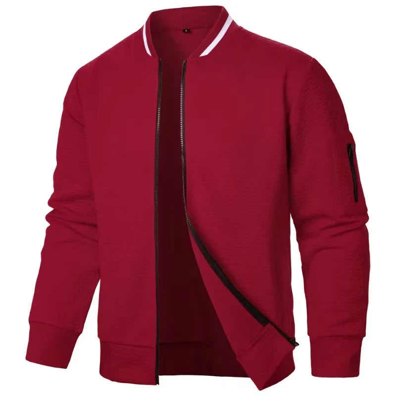 Men's Casual Lightweight Varsity Jacket-Jackets-Calvaro-ByCalvaro