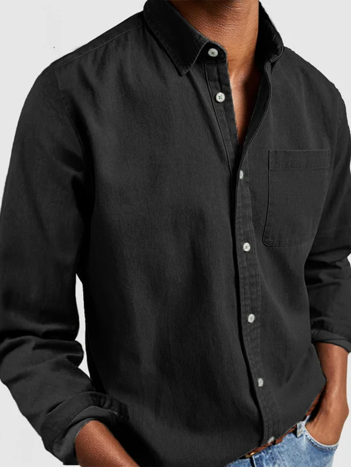 Men's Casual Long Sleeve Shirt-Men's Shirt-Calvaro-ByCalvaro