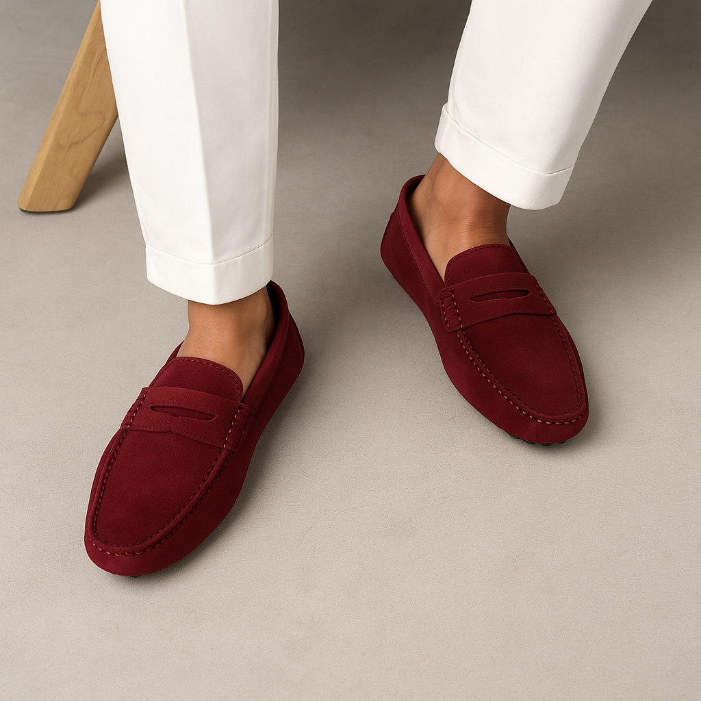Men’s Classic Moc Toe Slip-On Loafers-Men's Shoes-ByCalvaro-ByCalvaro