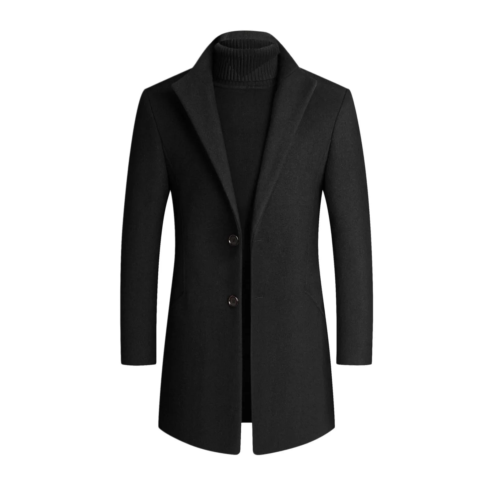 Men’s Classic Wind Resistant Overcoat-Coats & Jackets-ByCalvaro-ByCalvaro