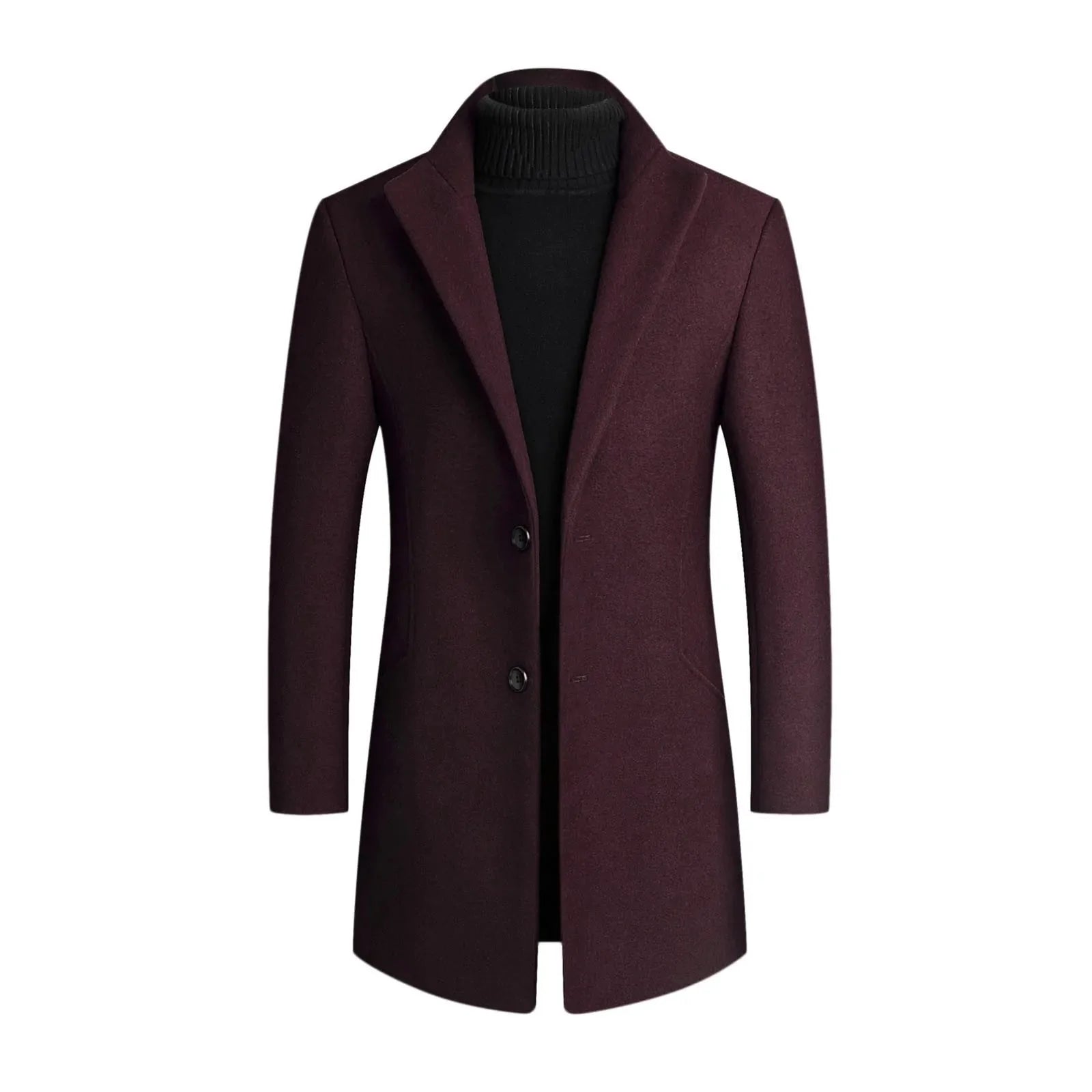 Men’s Classic Wind Resistant Overcoat-Coats & Jackets-ByCalvaro-ByCalvaro