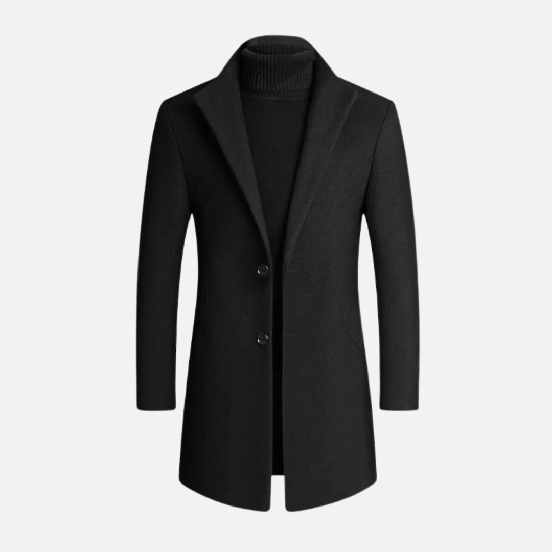 Men’s Classic Wind Resistant Overcoat-Coats & Jackets-ByCalvaro-ByCalvaro