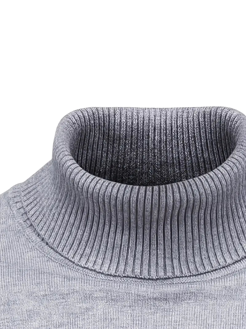 Men's Fitted Turtleneck Sweater-Sweaters-Calvaro-ByCalvaro