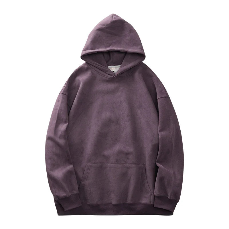 Men's Heavyweight Fleece Warm Casual Hoodie-Hoodie-Calvaro-Purple-M-ByCalvaro