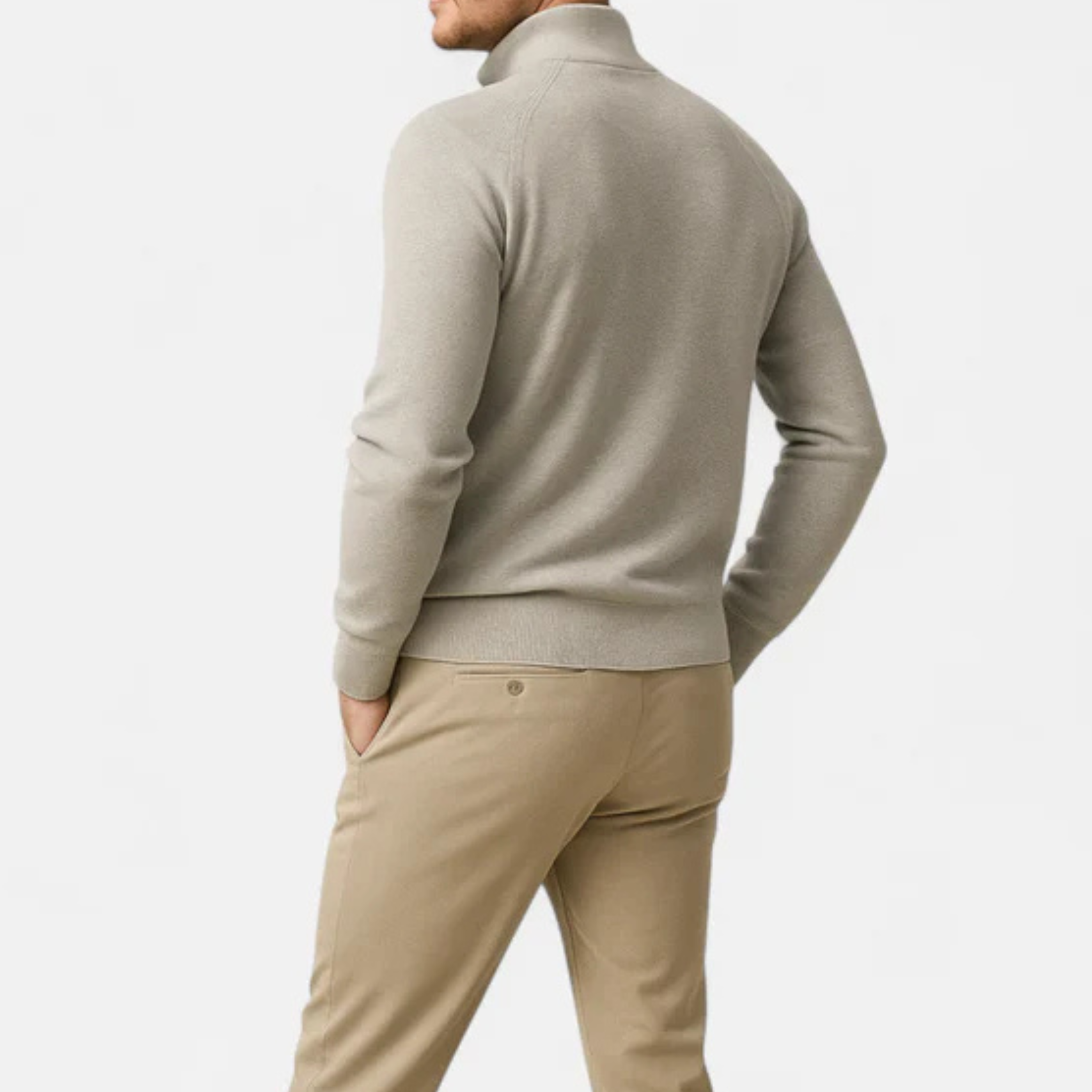 Men’s Knit Zip Sweater-Sweaters-Calvaro-ByCalvaro