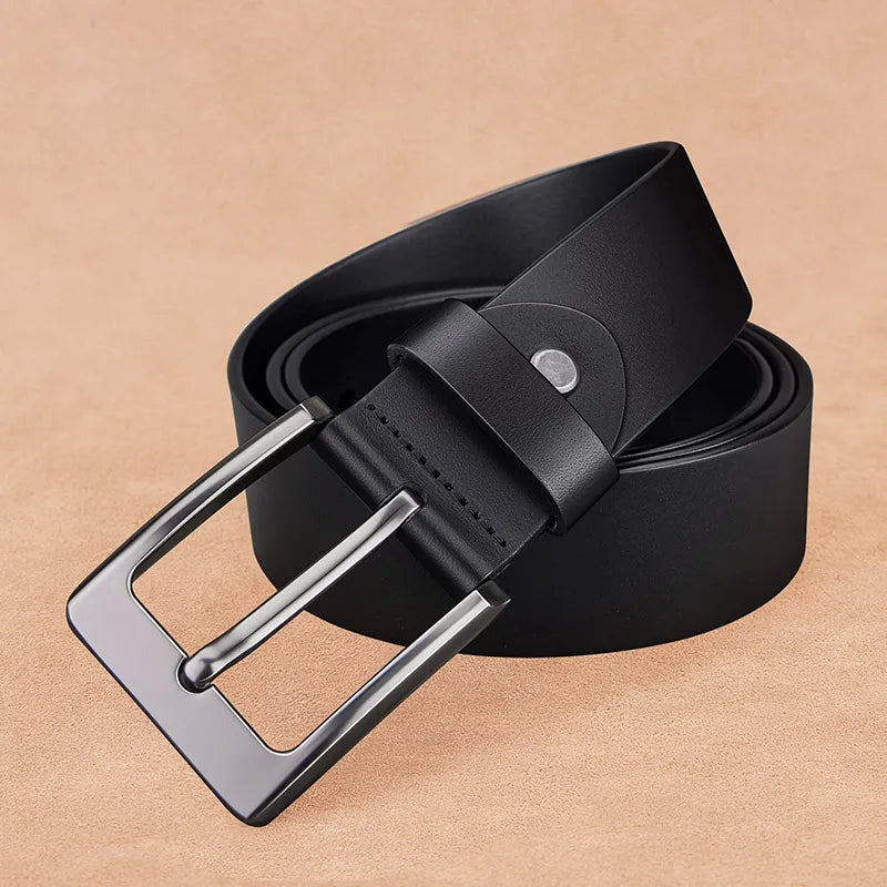 Men’s Leather Belt with Classic Design-Men's Belts-Calvaro-ByCalvaro