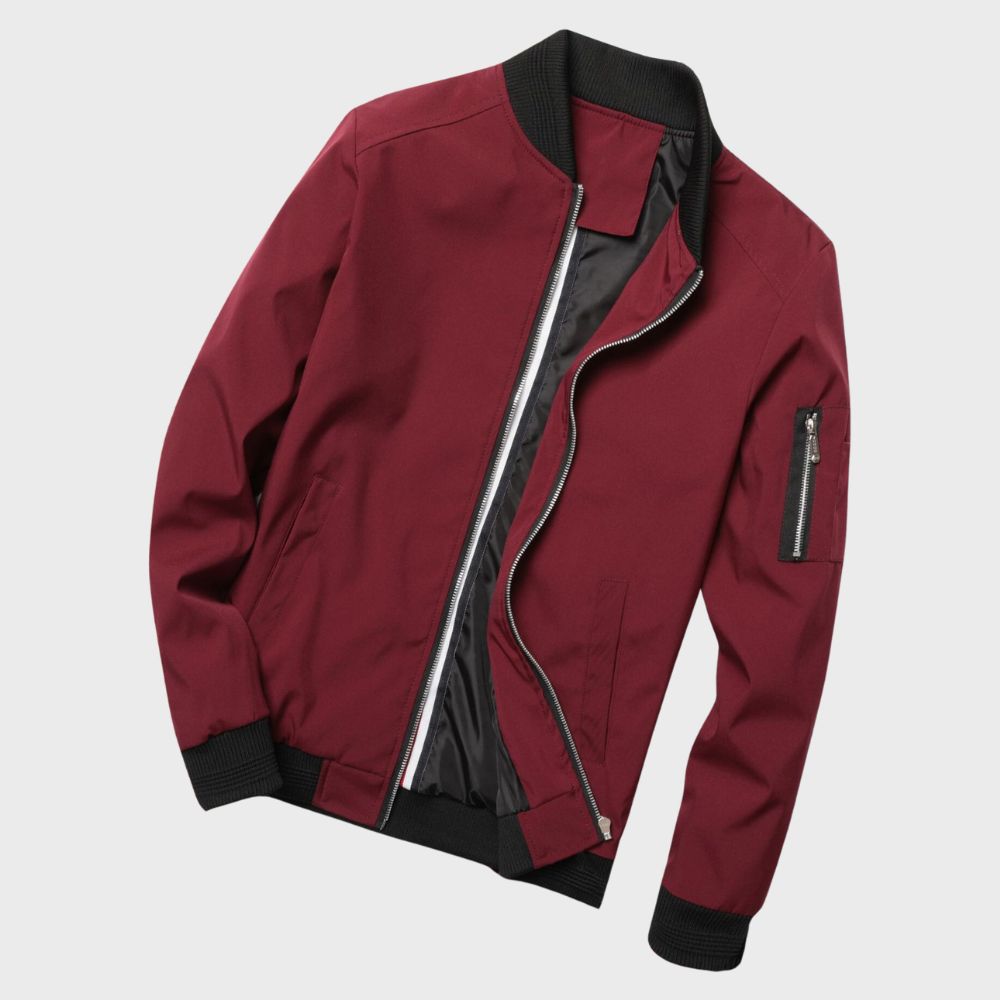 Men's Lightweight Bomber Jacket for All Seasons-Jackets-Calvaro-ByCalvaro