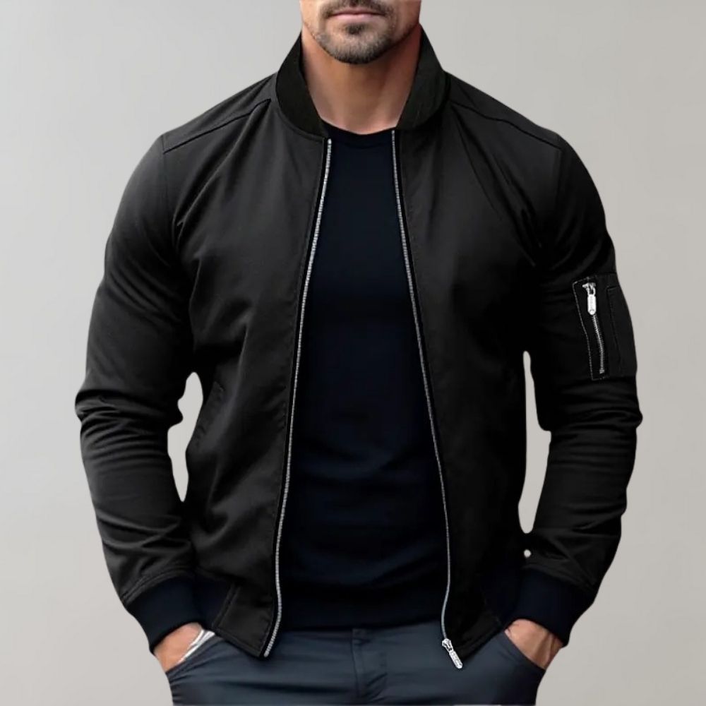 Men's Lightweight Bomber Jacket for All Seasons-Jackets-Calvaro-ByCalvaro