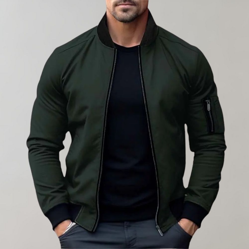 Men's Lightweight Bomber Jacket for All Seasons-Jackets-Calvaro-ByCalvaro