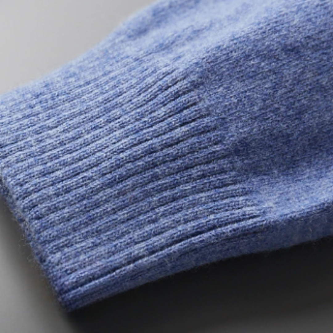 Men’s Long Sleeve Polo Knit Sweater-Sweaters-Calvaro-ByCalvaro