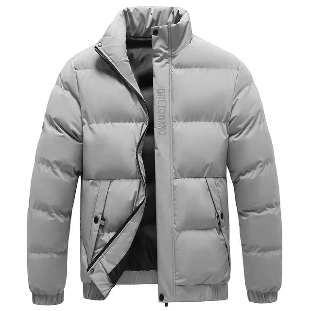 Men’s Puffer Jacket Stand Collar-Jacket-Calvaro-ByCalvaro