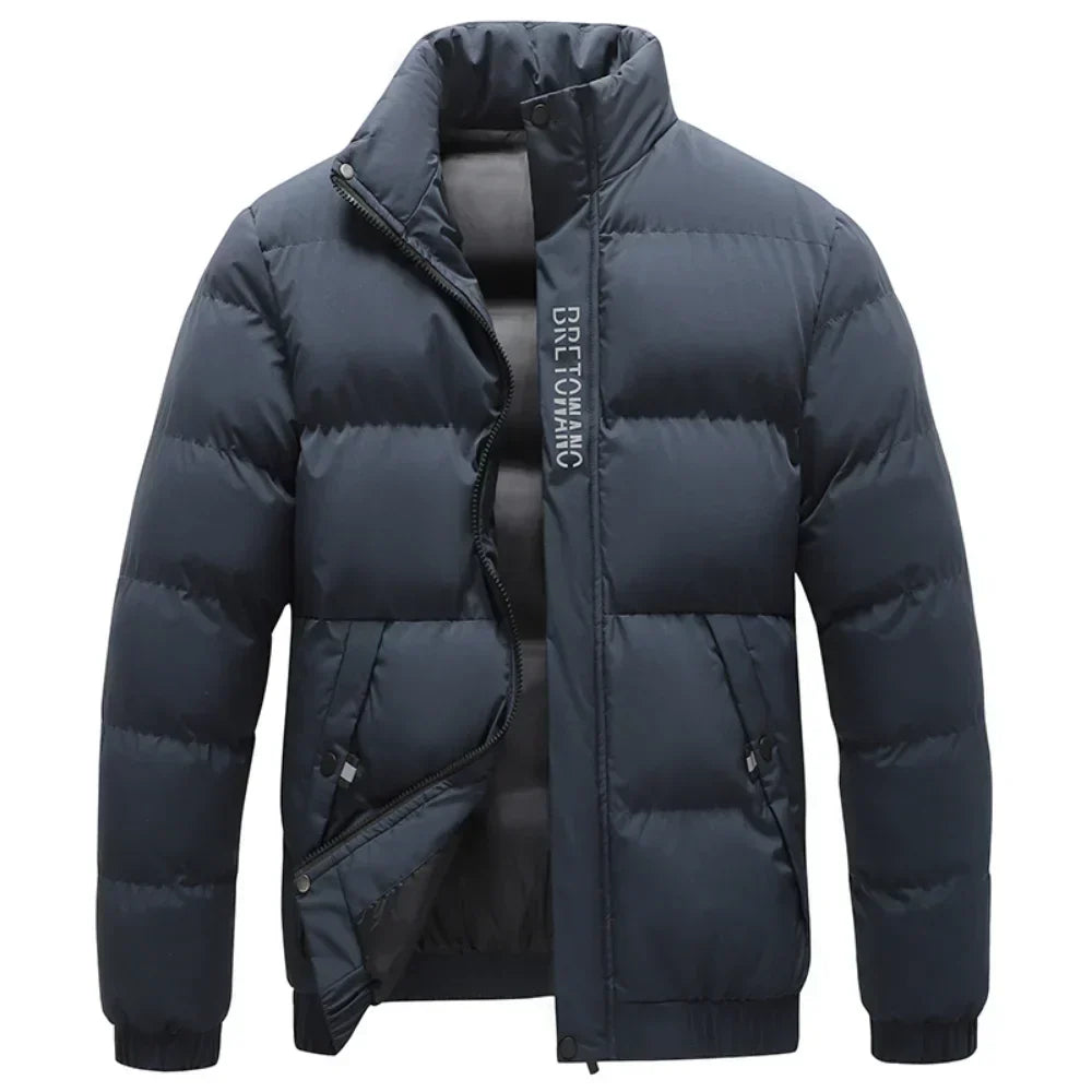 Men’s Puffer Jacket Stand Collar-Jacket-Calvaro-ByCalvaro