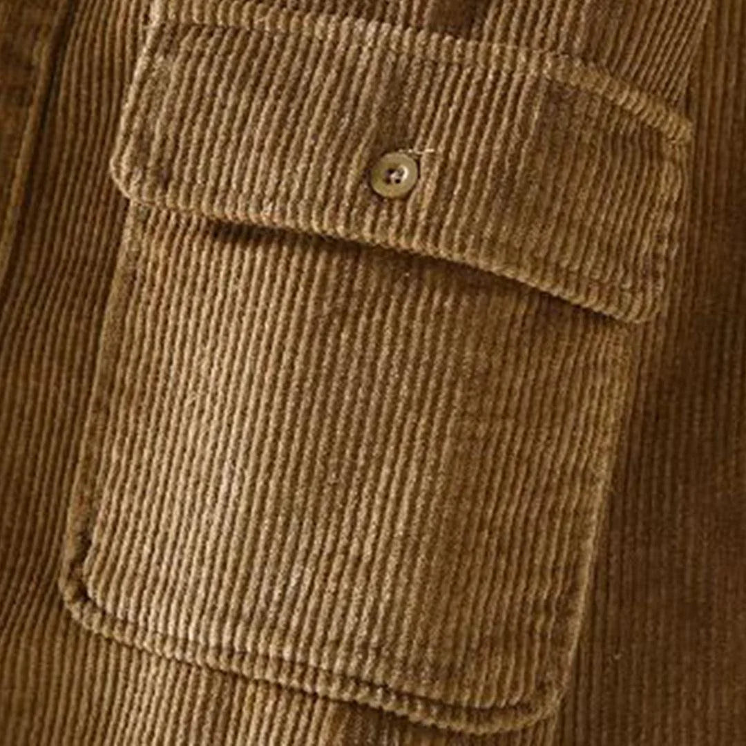 Men’s Retro Corduroy Shirt-Mens Premium Corduroy Shirts-Calvaro-ByCalvaro