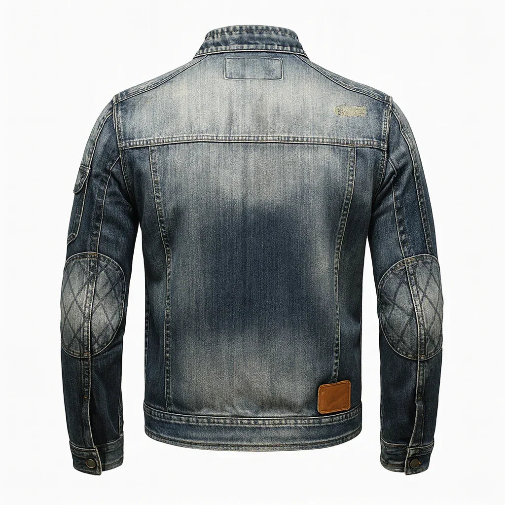 Men’s Retro Style Denim Jacket-Jackets-Calvaro-ByCalvaro