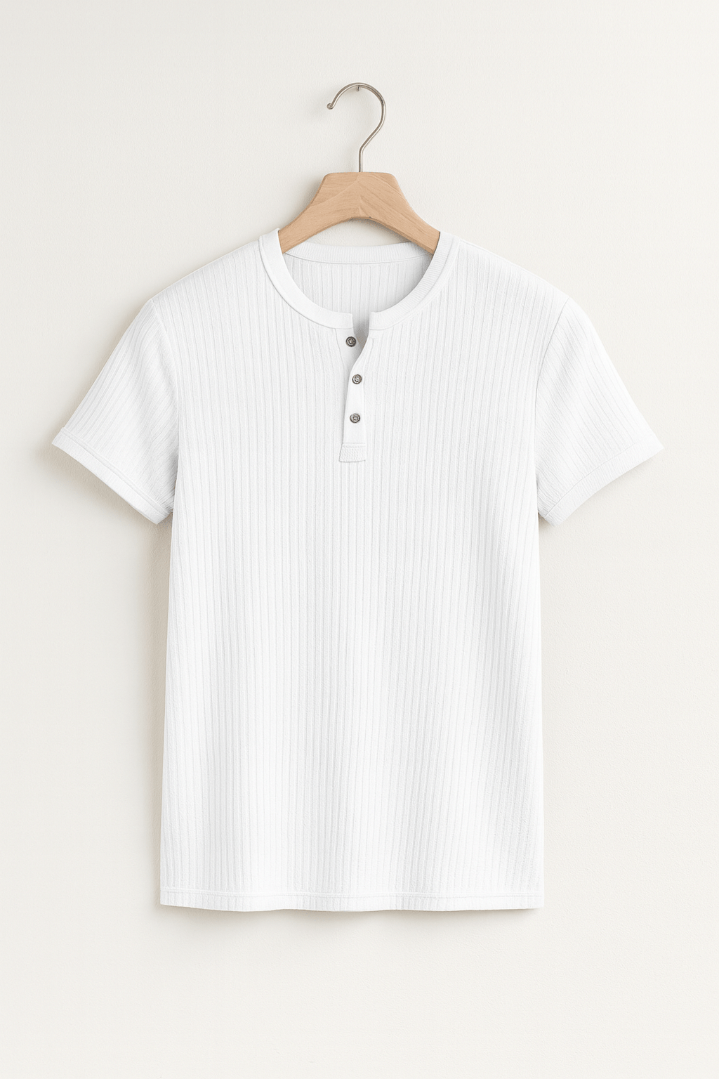 Men's Ribbed Short Sleeve Shirt Top-Shirts-Calvaro-ByCalvaro