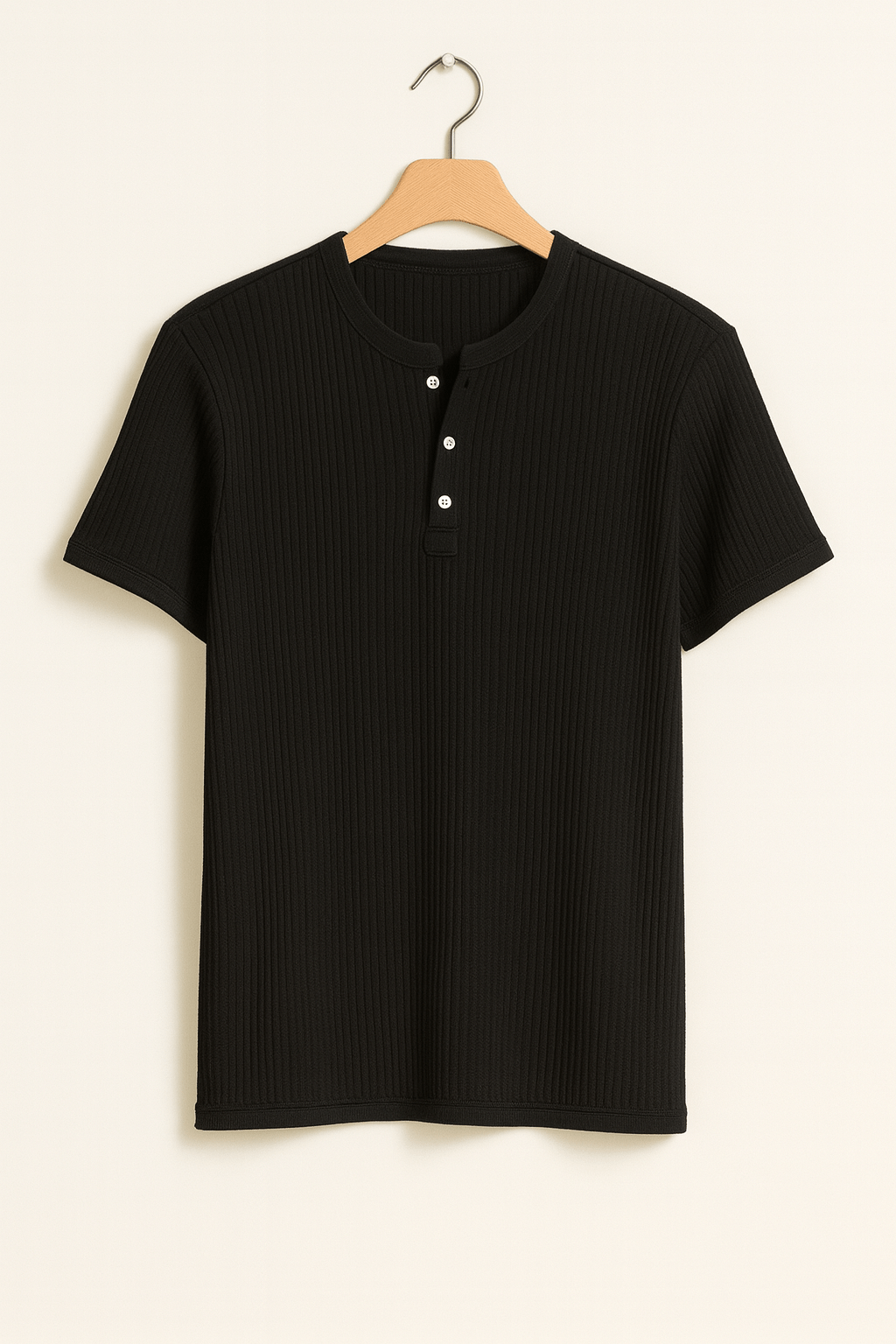 Men's Ribbed Short Sleeve Shirt Top-Shirts-Calvaro-ByCalvaro