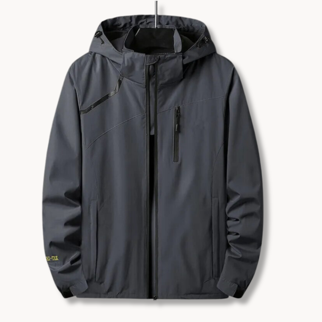 Men’s Stylish Adaptive Windbreaker-Windbreaker-Calvaro-Grey-S-ByCalvaro