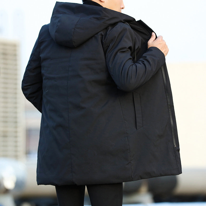 Men’s Stylish Quilted Hooded Winter Coat-Men Coats-Calvaro-ByCalvaro