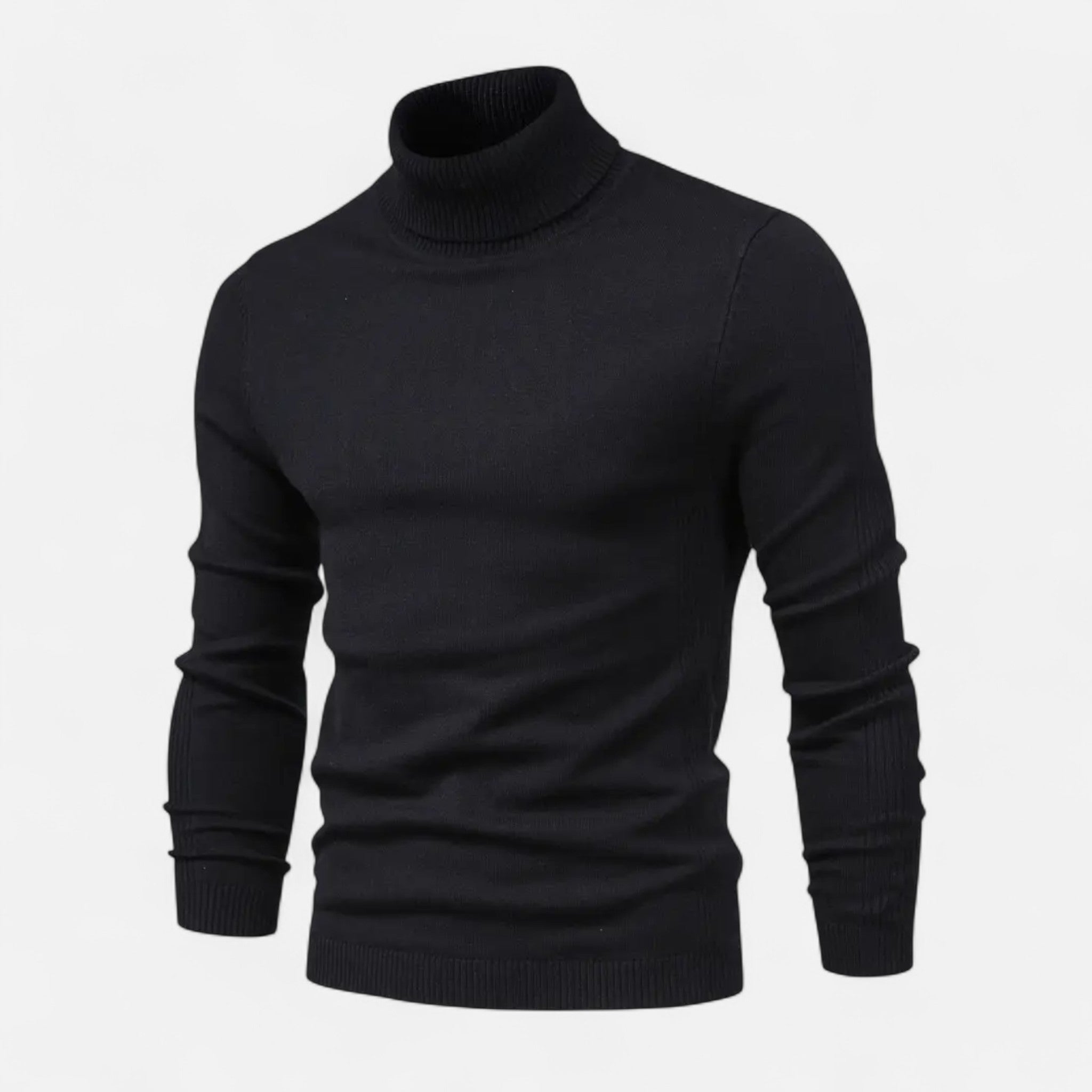 Men’s Turtleneck Sweater Classic Knit-Sweaters-Calvaro-ByCalvaro