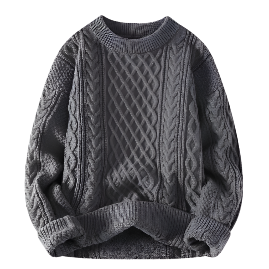 Men's Vintage O-Neck Knitted Sweater-Sweaters-Calvaro-ByCalvaro