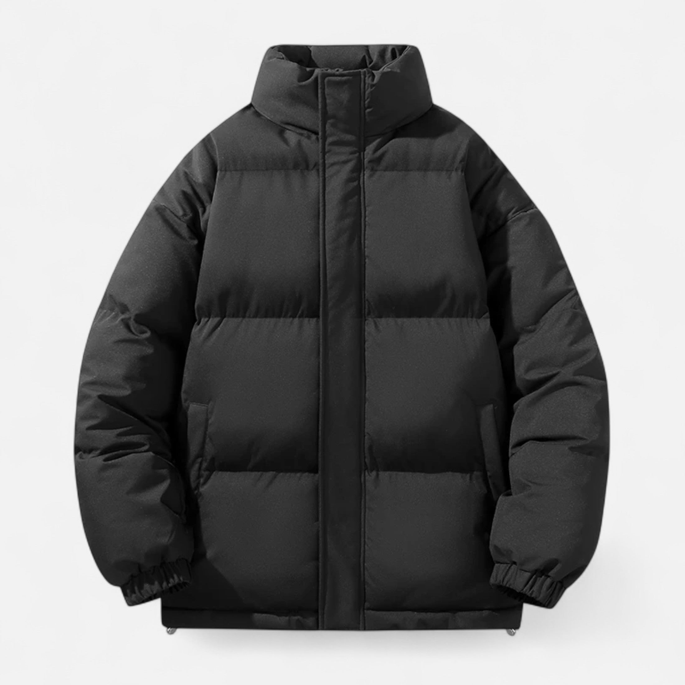 Men’s Waterproof Plus Size Puffer Jacket-Jackets-Calvaro-Black-M-ByCalvaro