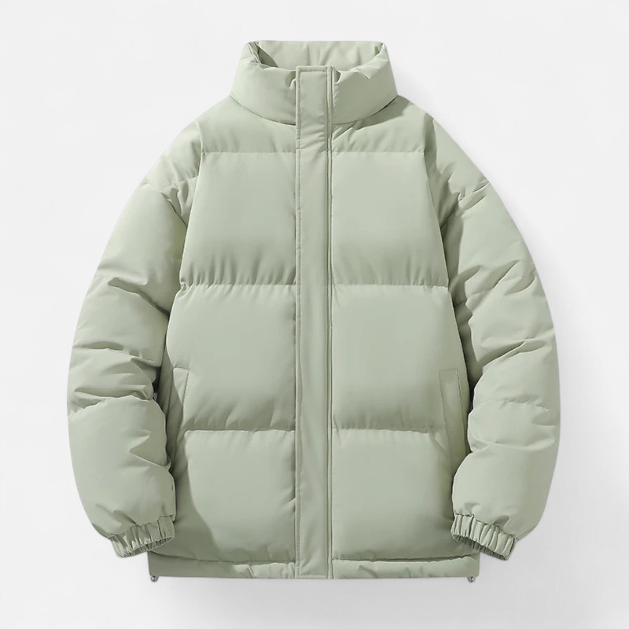 Men’s Waterproof Plus Size Puffer Jacket-Jackets-Calvaro-Mint Green-M-ByCalvaro