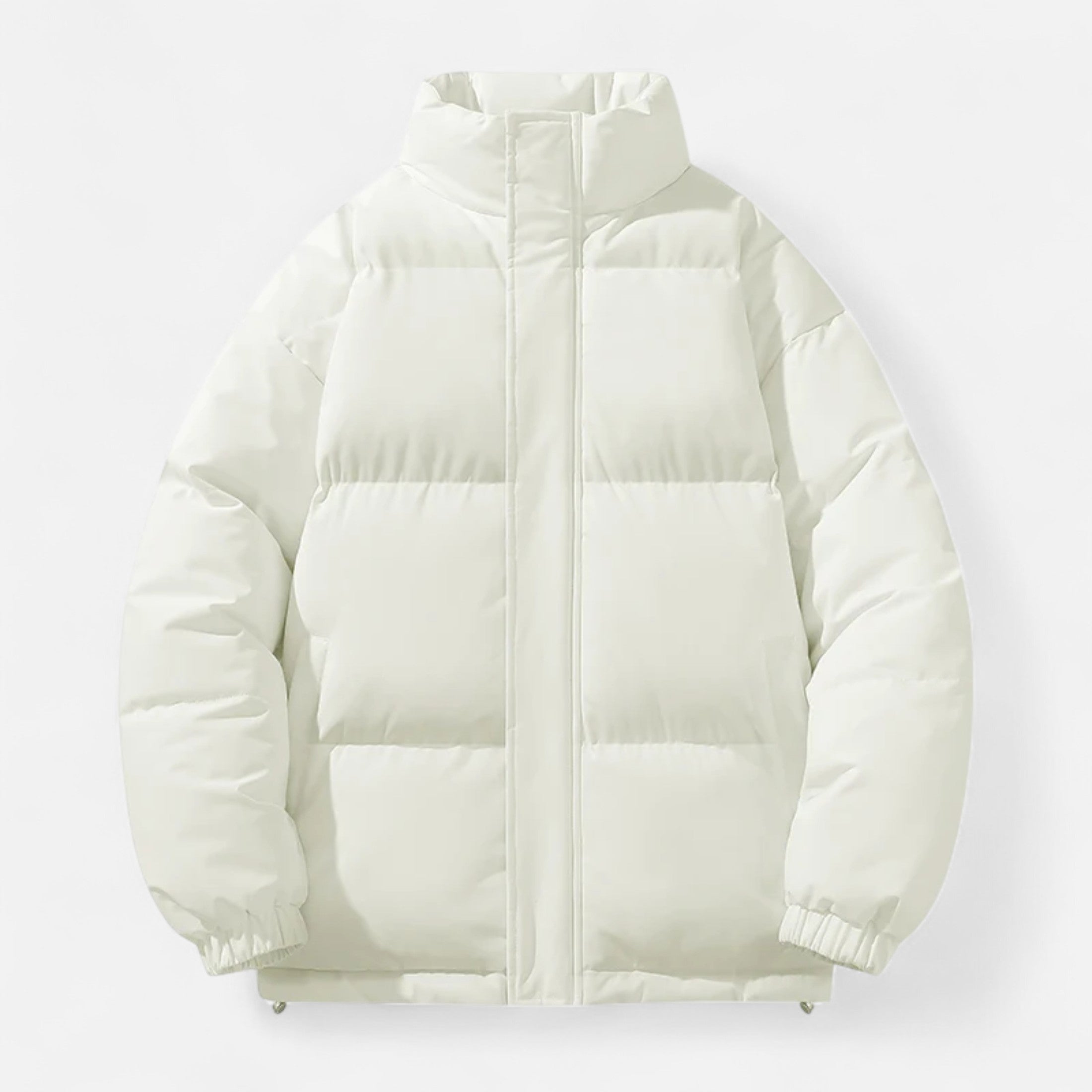 Men’s Waterproof Plus Size Puffer Jacket-Jackets-Calvaro-White-M-ByCalvaro