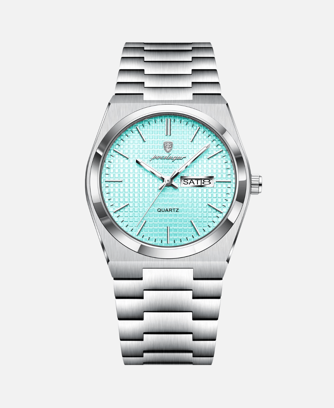 Calvaro Luminous Quartz with Date and Week Display-Watches-Calvaro-Tiffany Blue-ByCalvaro