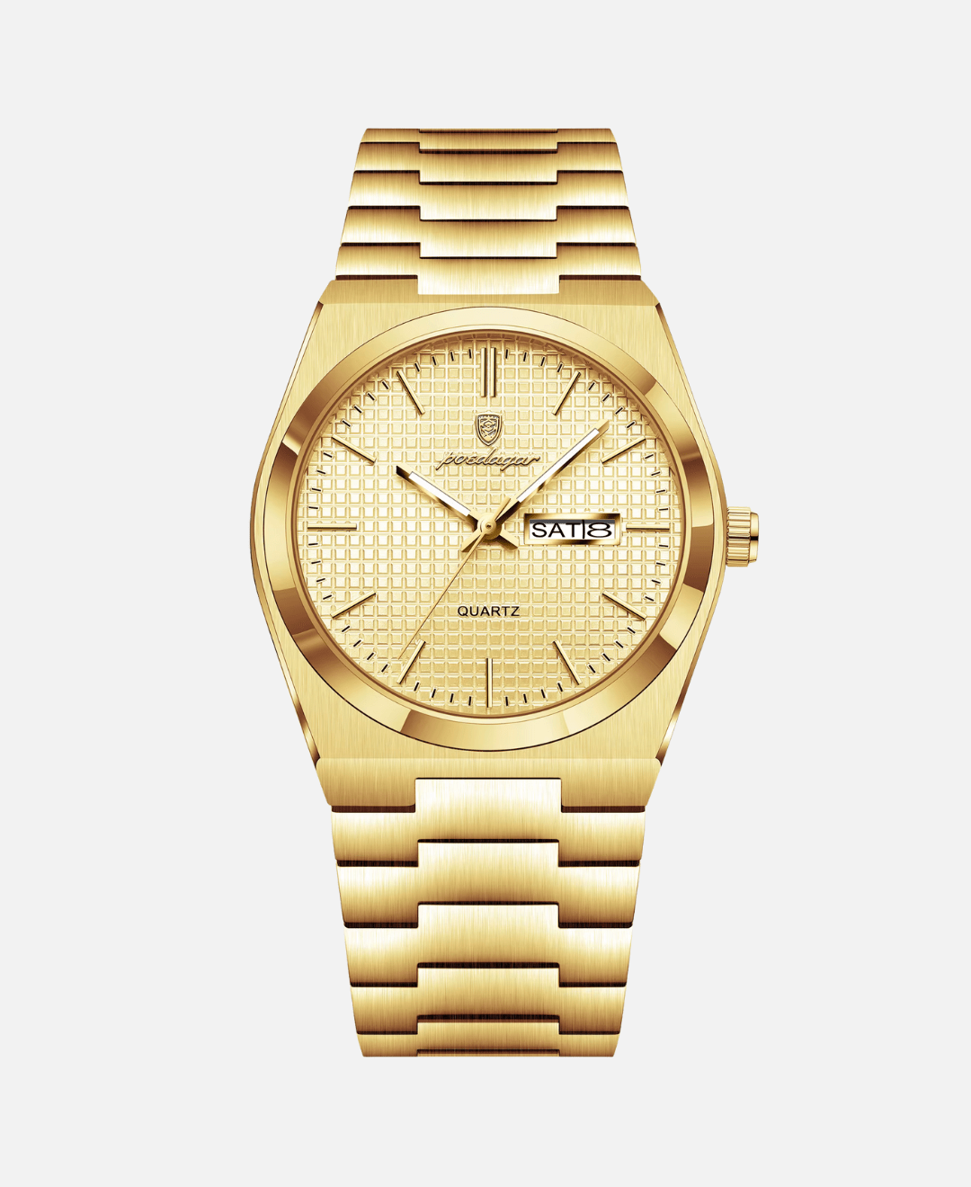 Calvaro Luminous Quartz with Date and Week Display-Watches-Calvaro-Gold-ByCalvaro