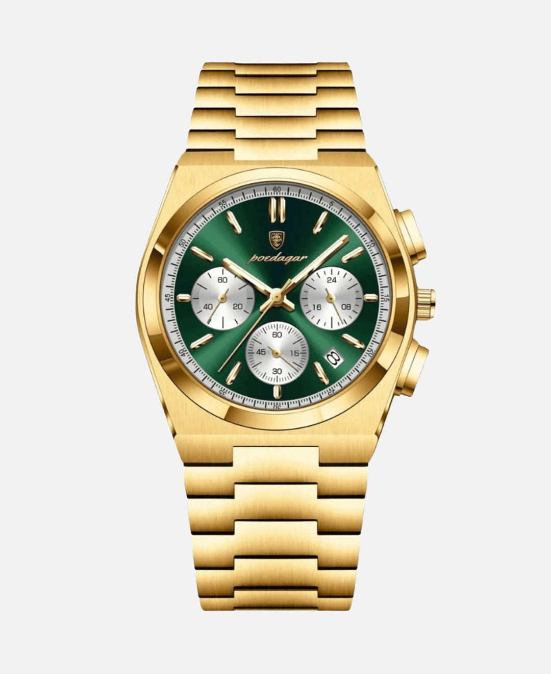 Calvaro Chronograph Quartz Watch-Watches-Calvaro-Gold/ Green-ByCalvaro