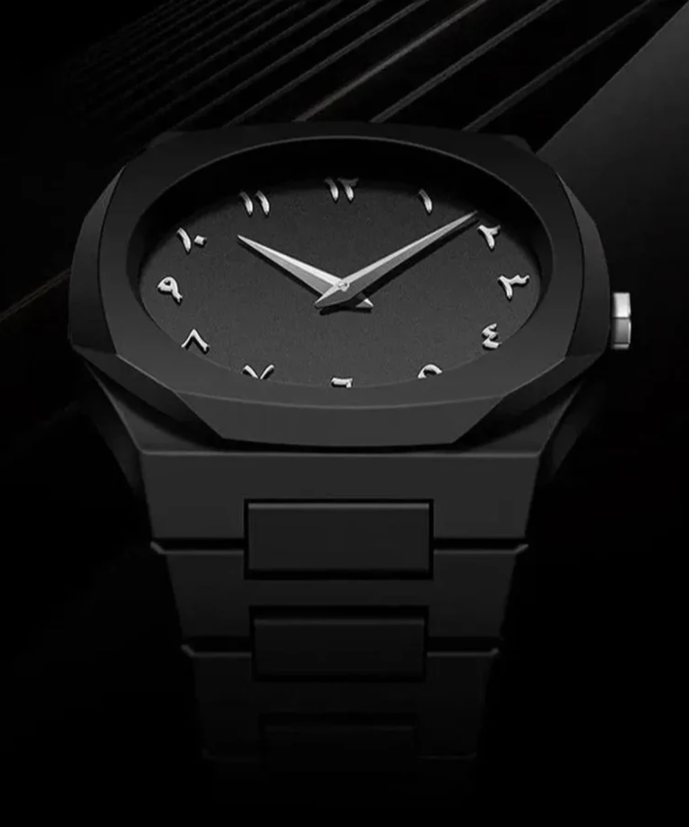 Calvaro BLACK Nuit Arabic Watch