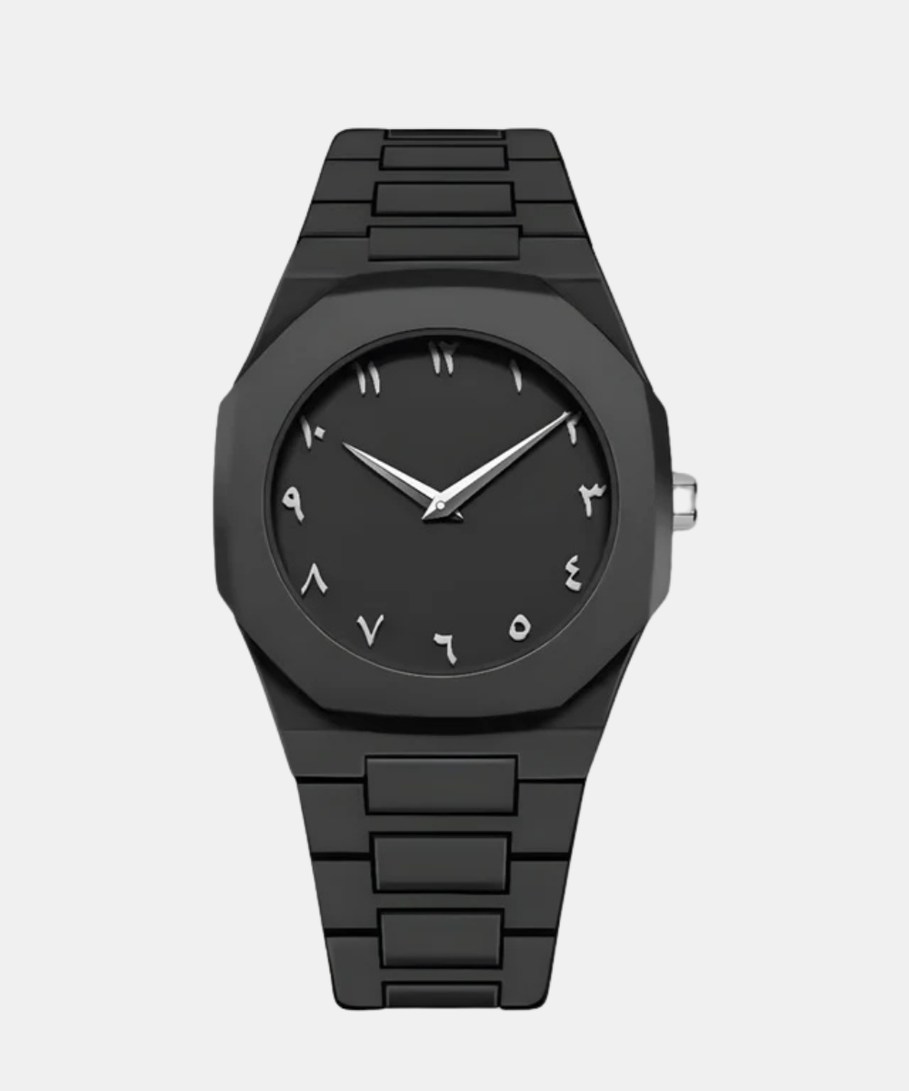 Calvaro BLACK Nuit Arabic Watch
