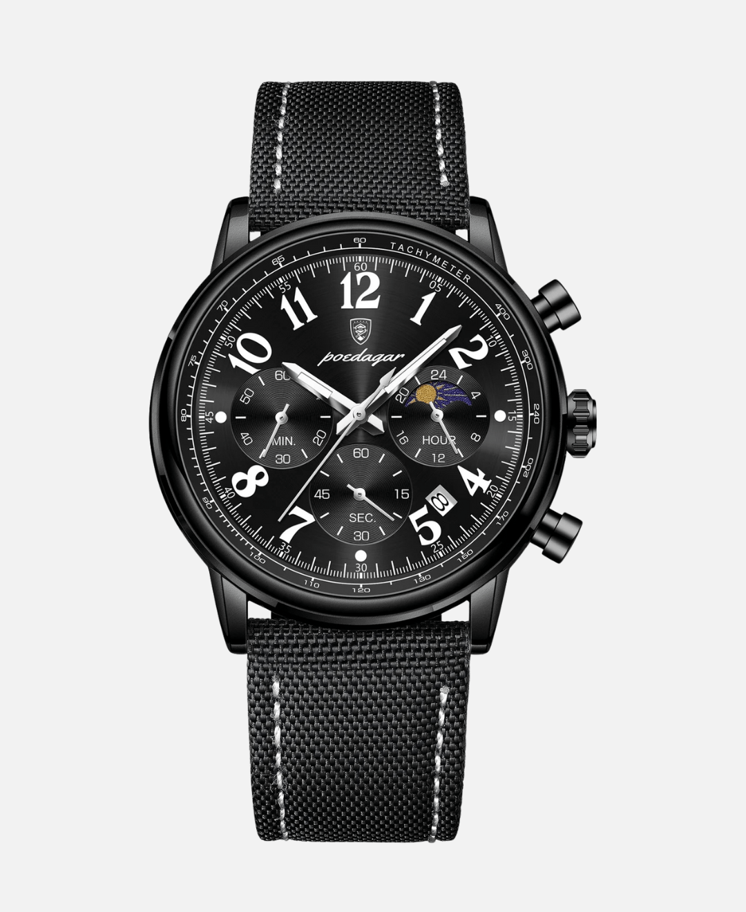 Calvaro Analog Chronograph Quartz Watch-Watches-Calvaro-Black-ByCalvaro