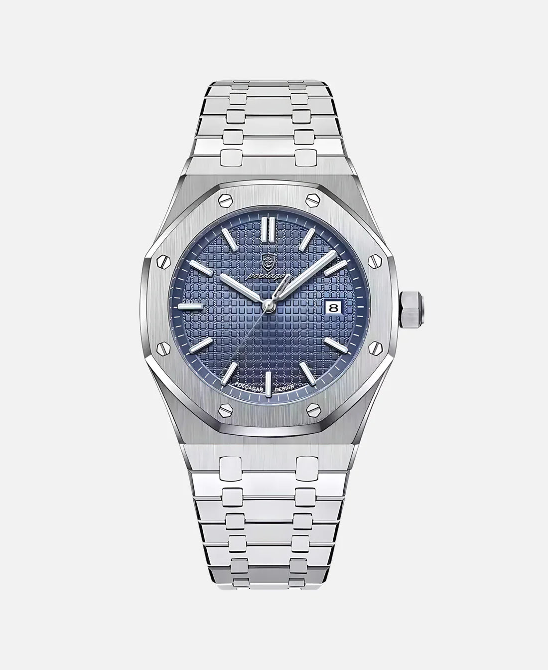 Calvaro Oak Chronograph Quartz Watch-Watches-Calvaro-Silver/ Blue-ByCalvaro
