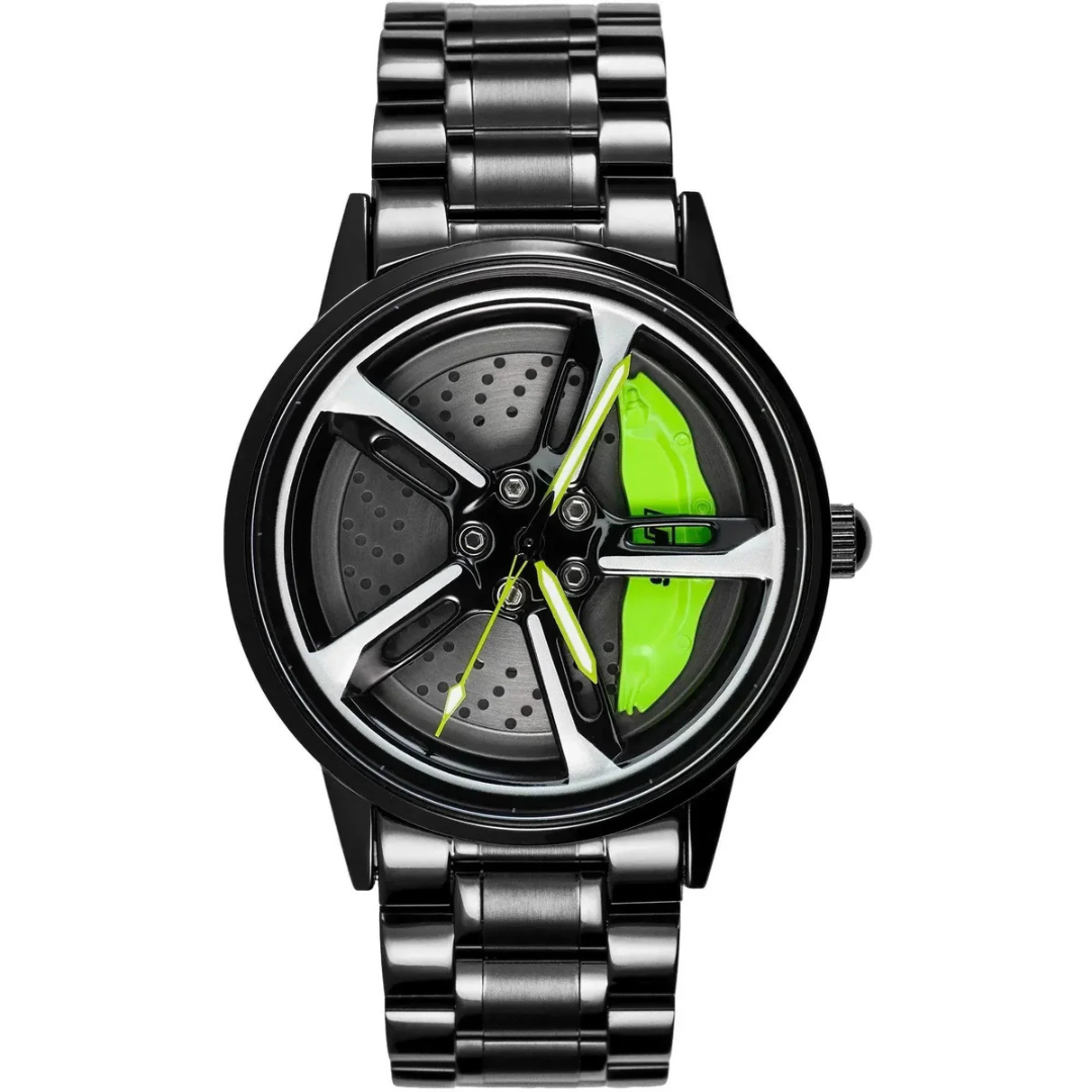 Calvaro RS Car Rim Watch-Watches-Calvaro-Green-ByCalvaro