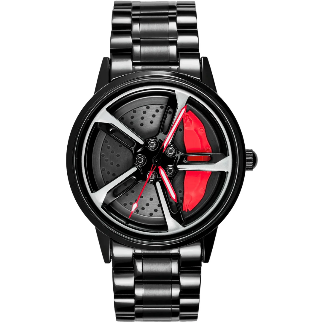Calvaro RS Car Rim Watch-Watches-Calvaro-Red-ByCalvaro