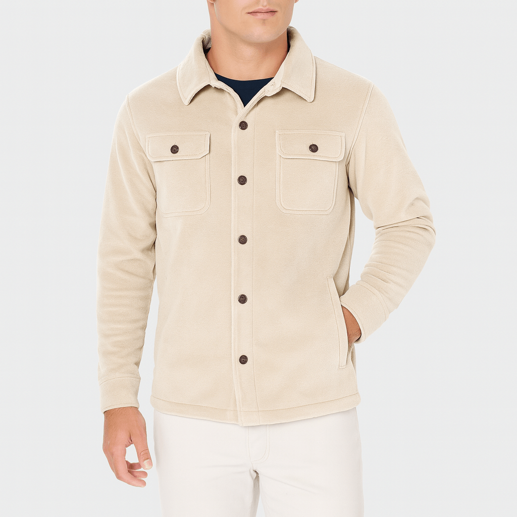 Men’s Button Down Jacket Tailored Fit-Men's Jackets-Calvaro-ByCalvaro